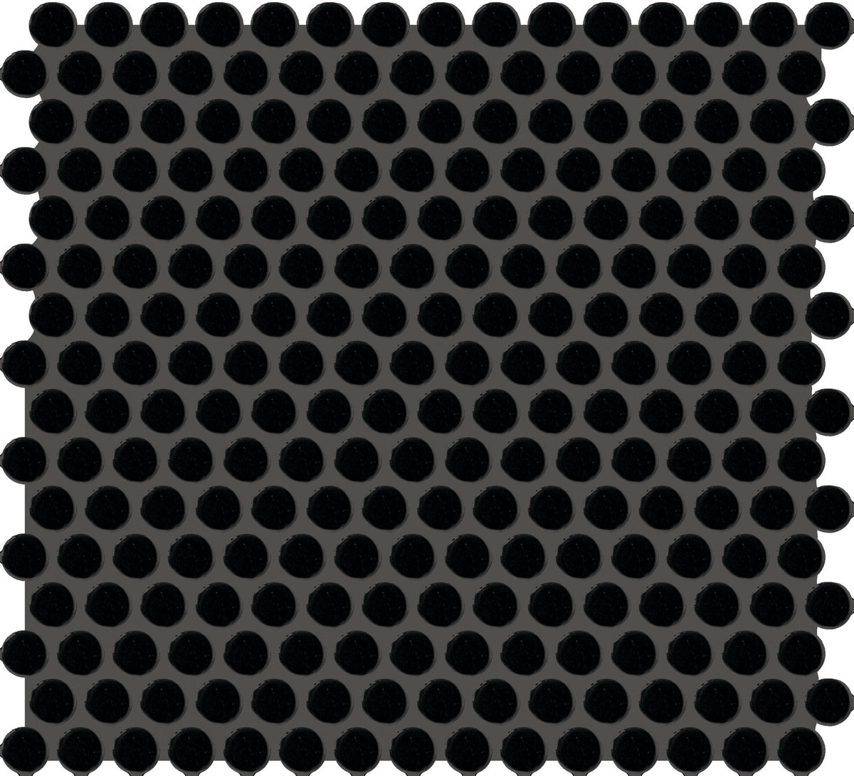 American Olean Color Story Mosaics Matte Black Penny Rounds Matte Mosaic Tile