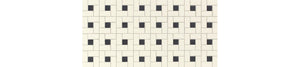 American Olean Unglazed Mosaics Biscuit/Black Dot Windmill 1x2 Matte Mosaic Tile