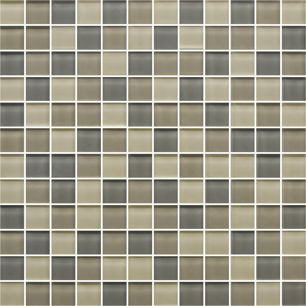 American Olean Color Appeal Sand Storm Blend Straight Joint 1x1 Glass Mosaic Tile