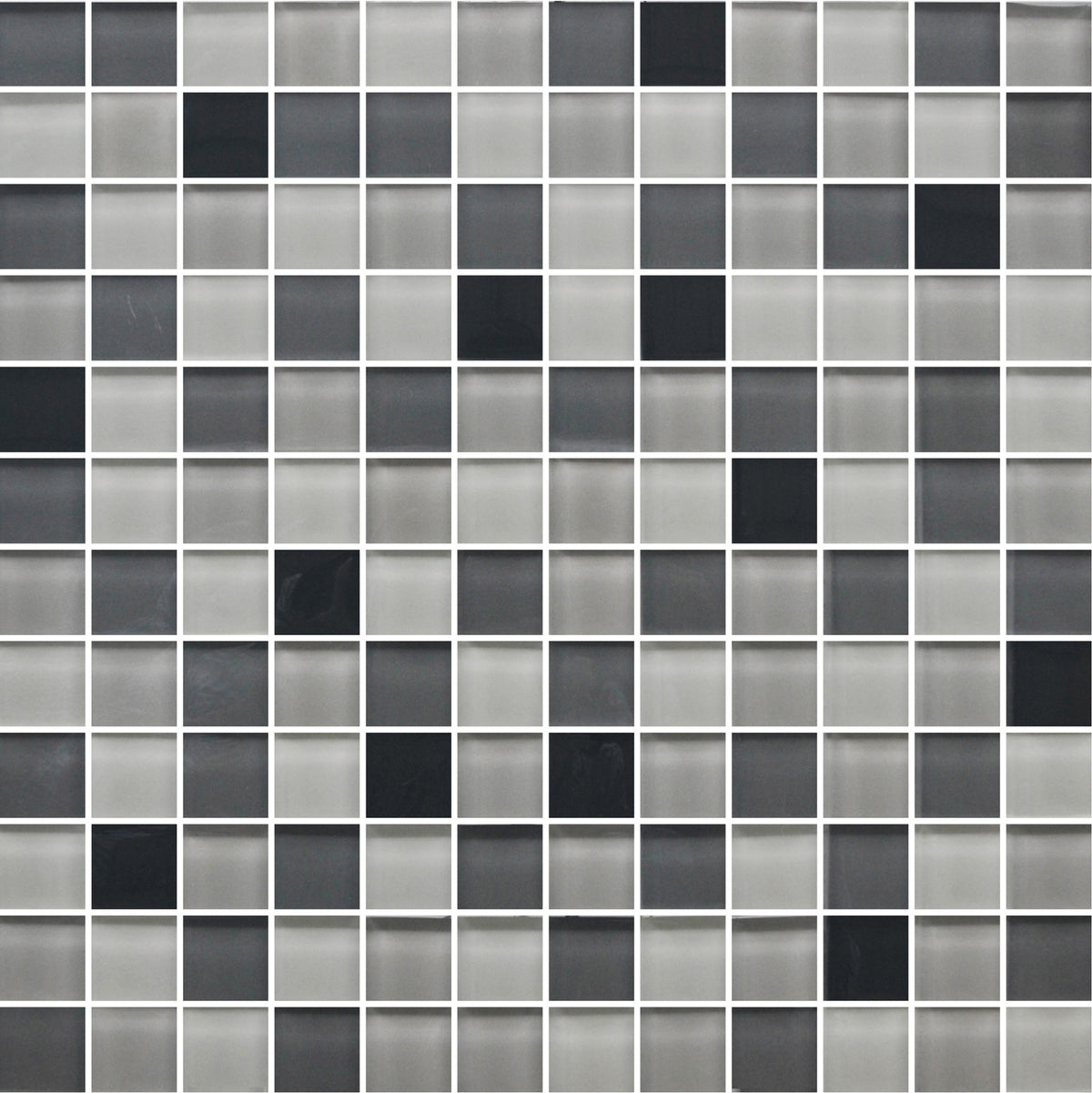 American Olean Color Appeal Midnight Sky Blend Straight Joint 1x1 Glass Mosaic Tile