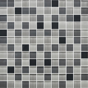 American Olean Color Appeal Midnight Sky Blend Straight Joint 1x1 Glass Mosaic Tile
