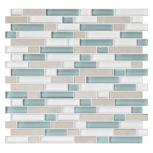 American Olean Color Appeal Pacific Coast Blend Random 3 Glass Mosaic Tile