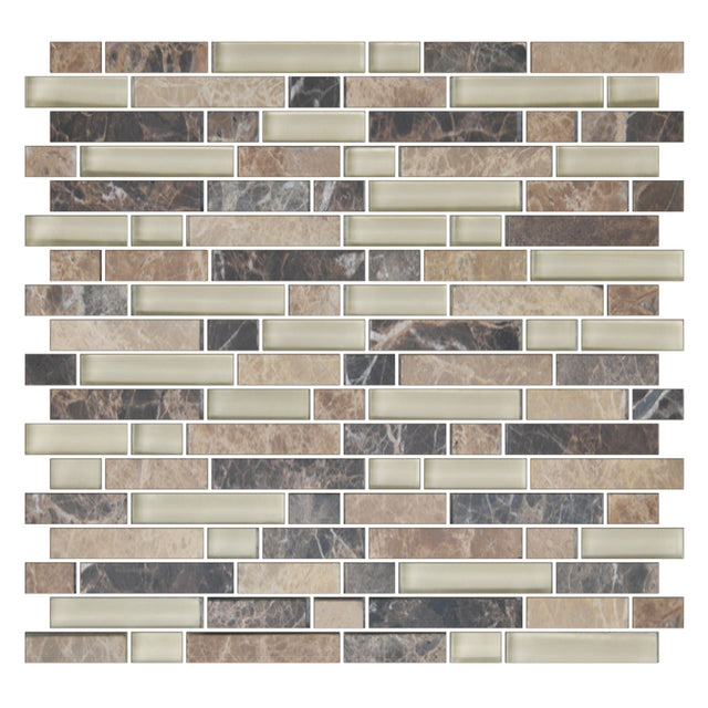 American Olean Color Appeal Pebble Beach Blend Random 3 Glass Mosaic Tile