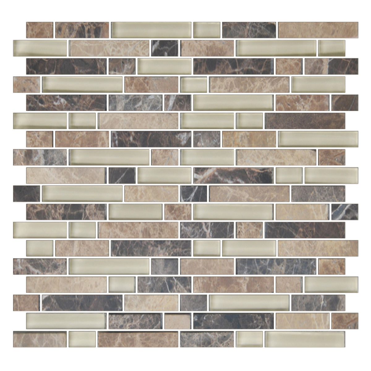 American Olean Color Appeal Pebble Beach Blend Random 5/8 Glass Mosaic Tile