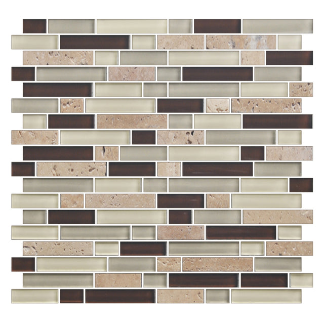 American Olean Color Appeal Canyon Trail Blend Random 5/8 Glass Mosaic Tile