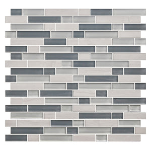 American Olean Color Appeal Sea Cliff Blend Random 3 Glass Mosaic Tile