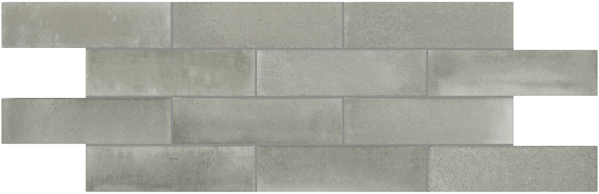 American Olean Conrad Brick Sage Rectangle 2.25x8 Glossy Floor Tile