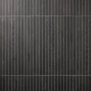 American Olean Debonair Estate Ebony Stacked 1x24 Matte Mosaic Tile