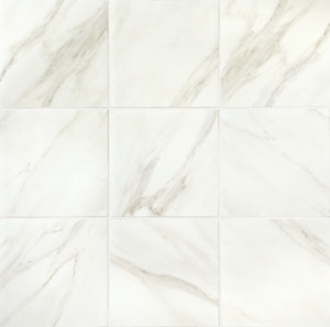 American Olean Mirasol Bianco Carrara Square 24x24 Matte Floor Tile