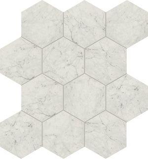 American Olean Mythique Marble Altissimo Hexagon 8x9 Matte Floor Tile