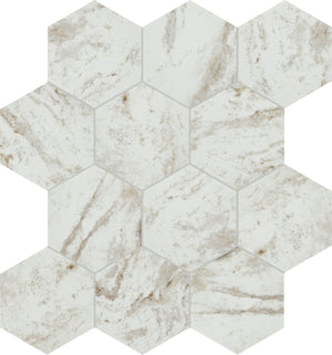 American Olean Mythique Marble Majestic Hexagon 8x9 Matte Floor Tile