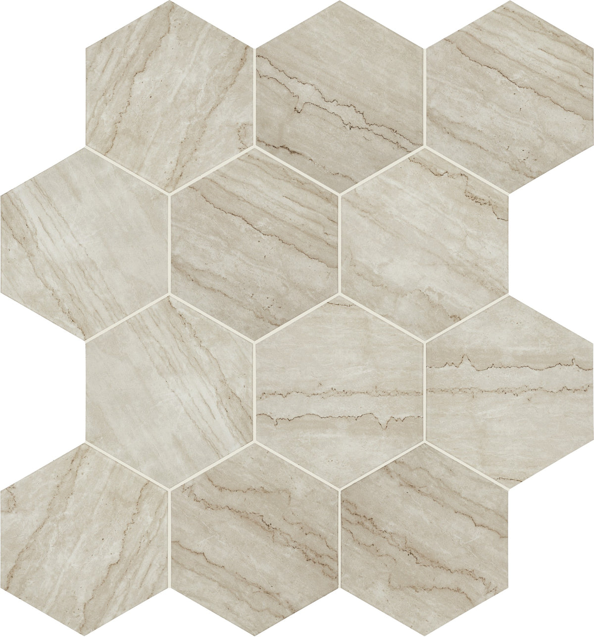 American Olean Mythique Marble Botticino Hexagon 8x9 Matte Floor Tile