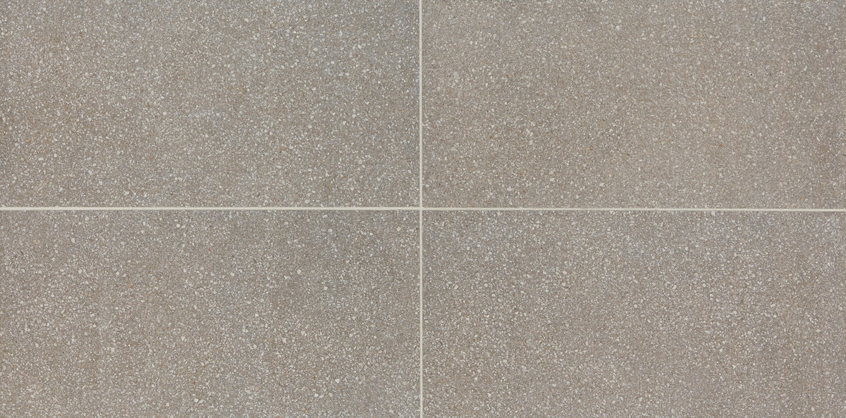 American Olean Neospeck Medium Gray Rectangle 12x24 Matte Floor Tile NE04RCT1224MT
