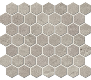 American Olean Primstone Ash Hexagon 1 1/2x1 1/2 Matte Mosaic Tile