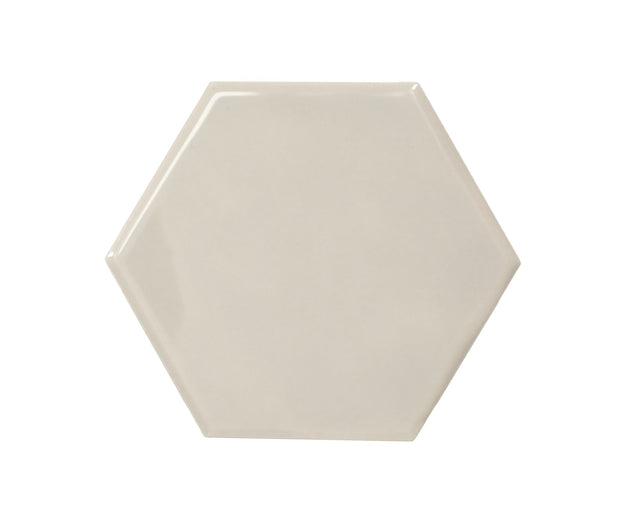 American Olean Playscapes Linen Hexagon 4 Undulated Glossy Wall Tile