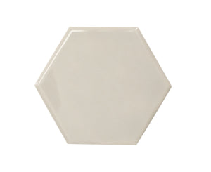 American Olean Playscapes Linen Hexagon 4 Undulated Glossy Wall Tile