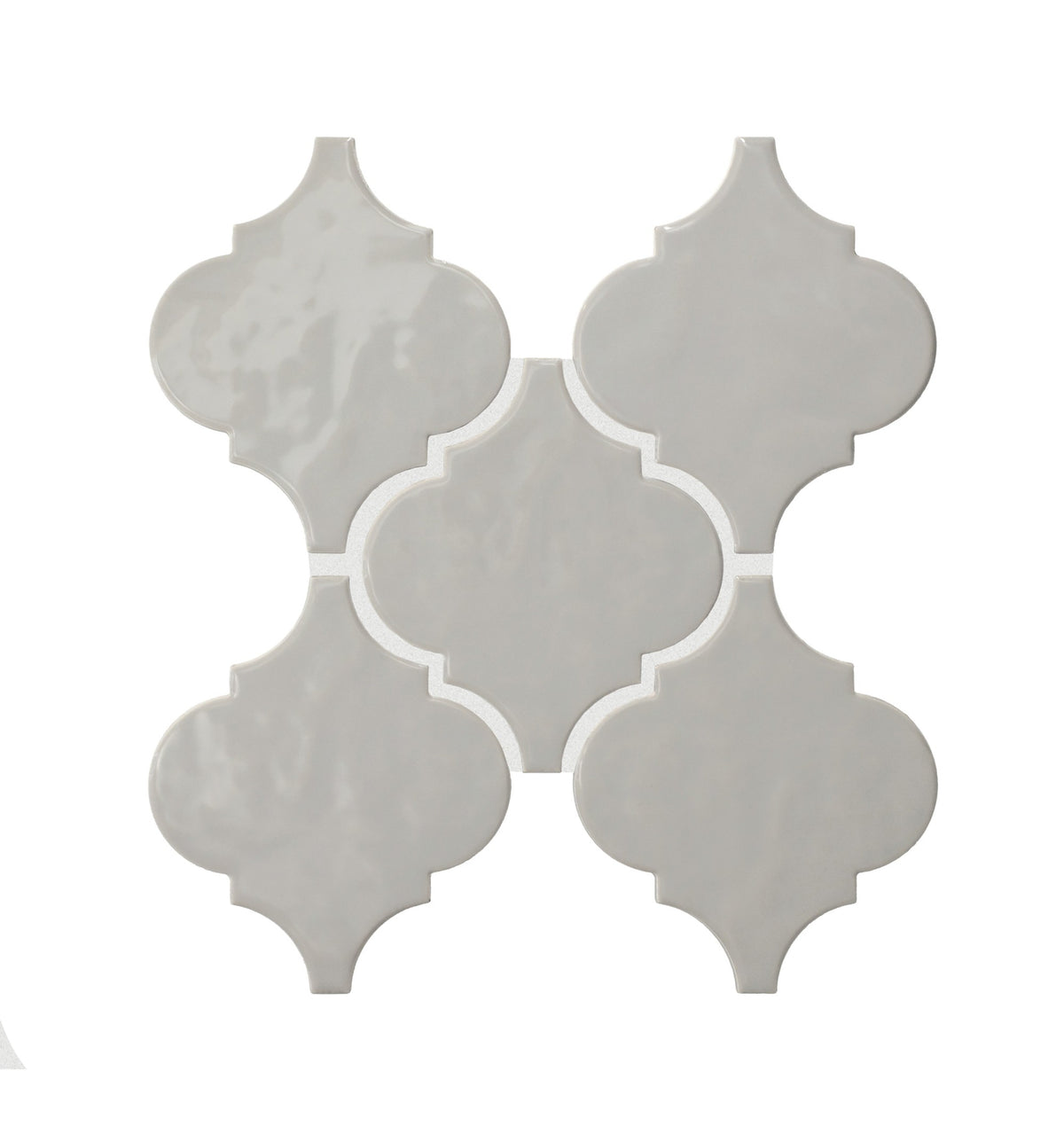 American Olean Playscapes Silverside Arabesque 6 Undulated Glossy Wall Tile