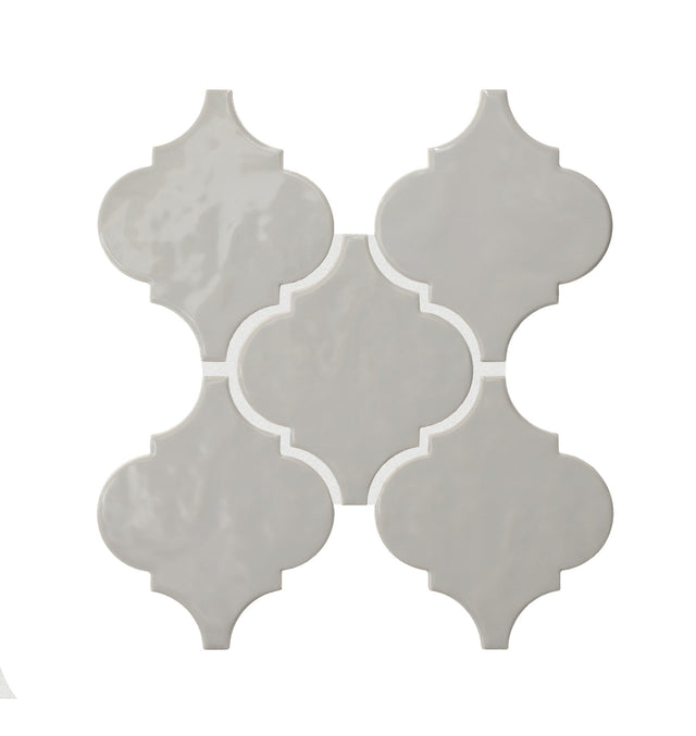 American Olean Playscapes Silverside Arabesque 6 Undulated Glossy Wall Tile