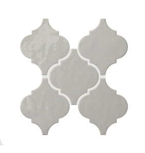 American Olean Playscapes Silverside Arabesque 6 Undulated Glossy Wall Tile