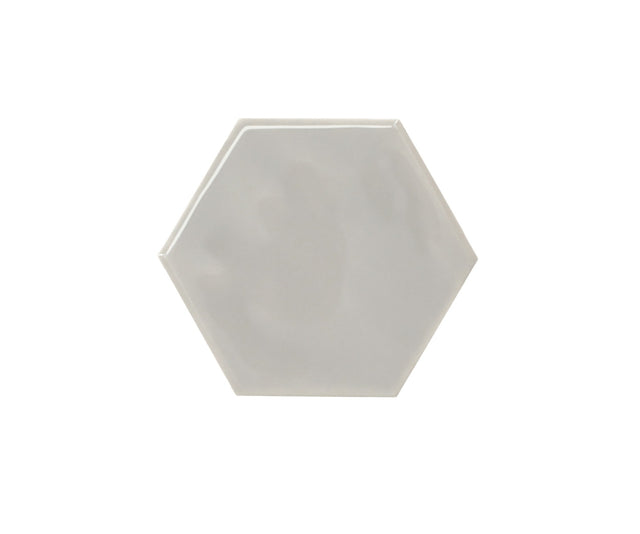 American Olean Playscapes Silverside Hexagon 4 Undulated Glossy Wall Tile