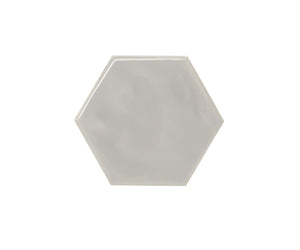 American Olean Playscapes Silverside Hexagon 4 Undulated Glossy Wall Tile