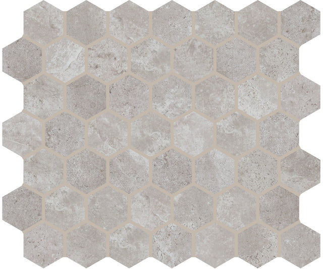 American Olean Rochester Gray Hexagon 1 1/2x1 1/2 Matte Mosaic Tile