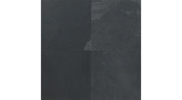 Daltile Slate Brazil Black Square 12x12 Natural Cleft Stone Tile