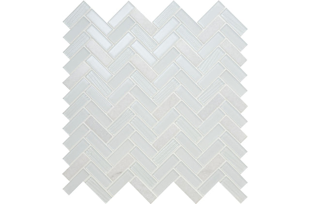 American Olean Serentina Bliss Herringbone 5/8x2 Glossy Mosaic Tile