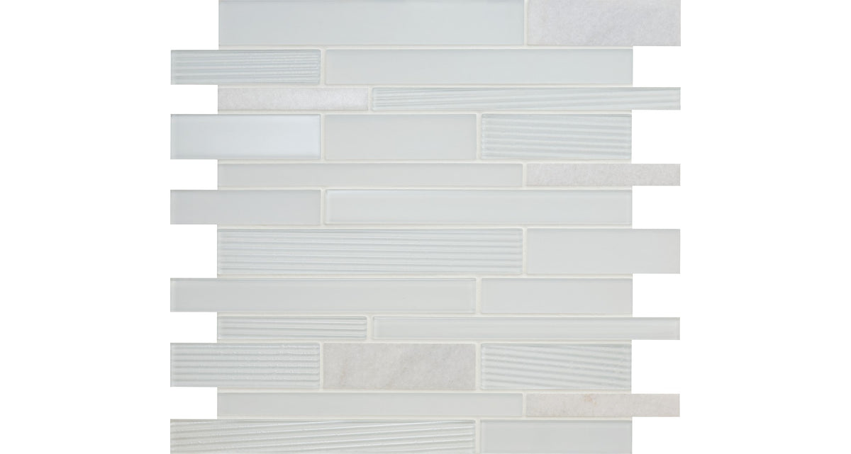American Olean Serentina Bliss Random Linear Glossy Mosaic Tile