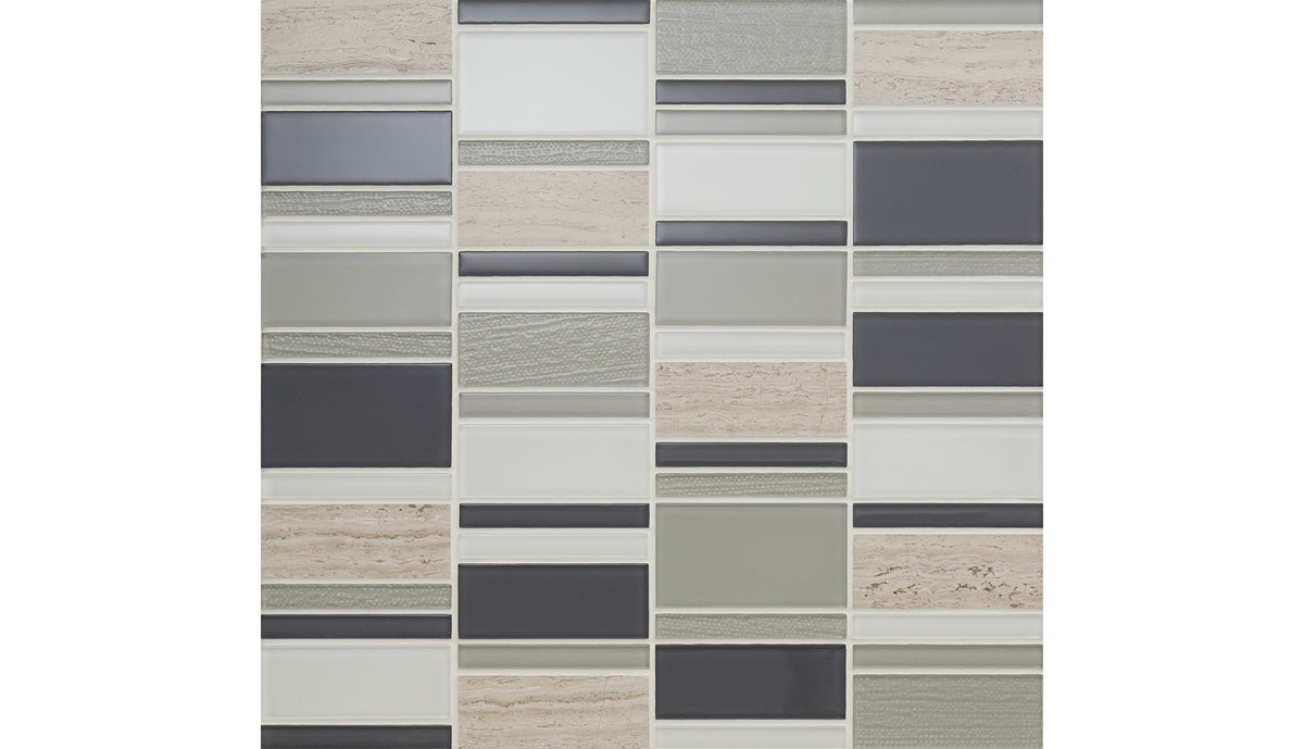 American Olean Serentina Tranquility Block Random Glossy Mosaic Tile