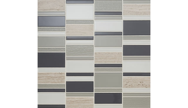 American Olean Serentina Tranquility Block Random Glossy Mosaic Tile