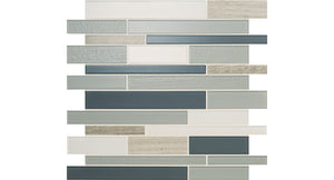 American Olean Serentina Tranquility Random Linear Glossy Mosaic Tile