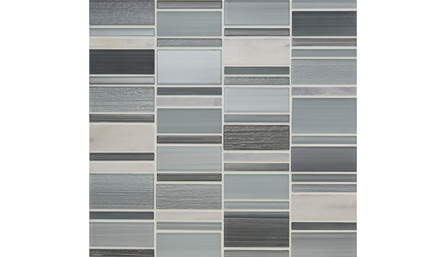 American Olean Serentina Zen Block Random Glossy Mosaic Tile