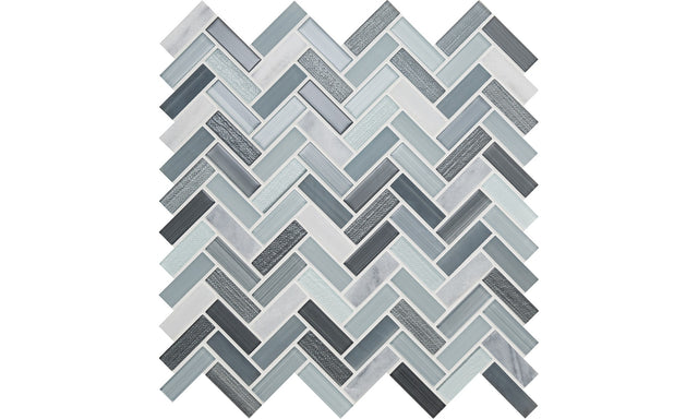 American Olean Serentina Zen Herringbone 5/8x2 Glossy Mosaic Tile