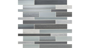 American Olean Serentina Zen Random Linear Glossy Mosaic Tile