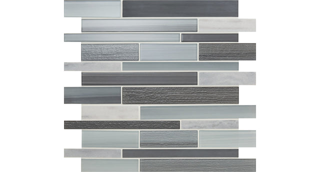 American Olean Serentina Zen Random Linear Glossy Mosaic Tile