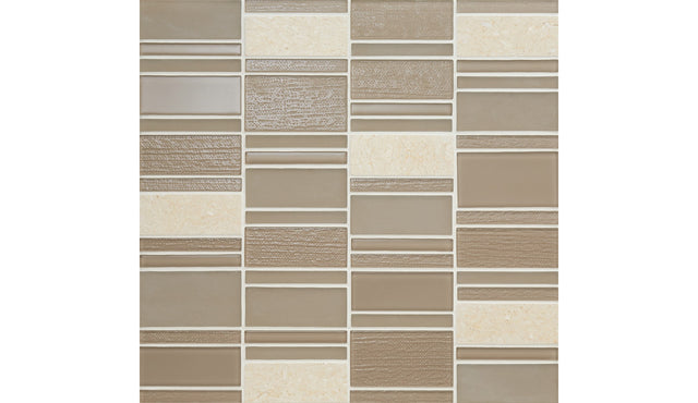 American Olean Serentina Composure Block Random Glossy Mosaic Tile