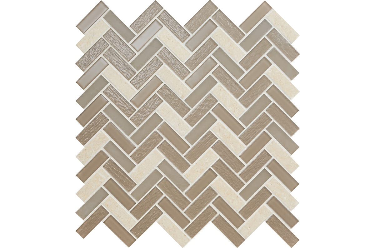 American Olean Serentina Composure Herringbone 5/8x2 Glossy Mosaic Tile