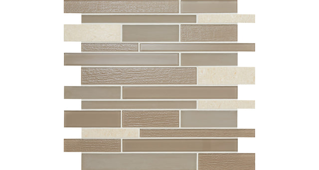 American Olean Serentina Composure Random Linear Glossy Mosaic Tile