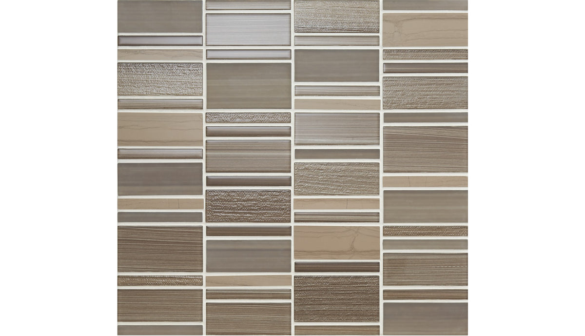 American Olean Serentina Solitude Block Random Glossy Mosaic Tile