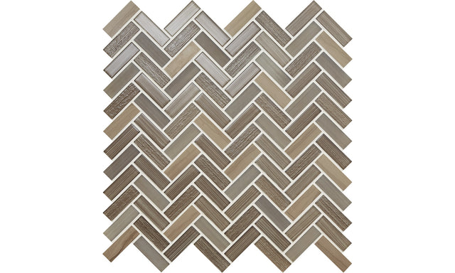 American Olean Serentina Solitude Herringbone 5/8x2 Glossy Mosaic Tile