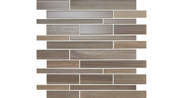 American Olean Serentina Solitude Random Linear Glossy Mosaic Tile