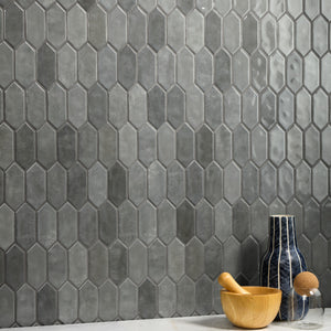 American Olean Studio Haven Fog Picket 2x5 Glossy Mosaic Tile