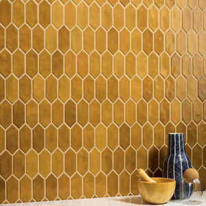 American Olean Studio Haven Honey Picket 2x5 Glossy Mosaic Tile