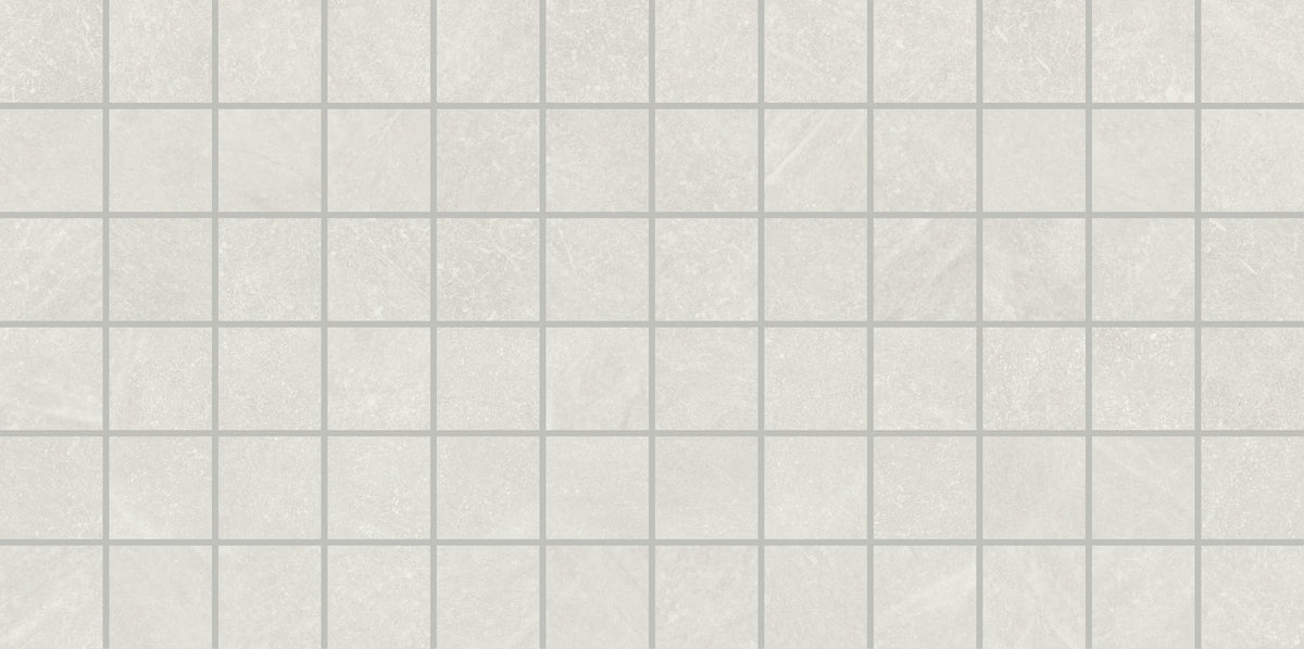 American Olean Solstice Winter White Straight Joint 2x2 Stepwise Matte Mosaic Tile