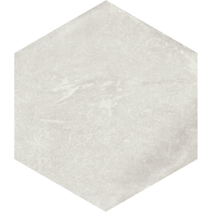 American Olean Solstice Winter White Hexagon 8x9 Stepwise Matte Floor Tile