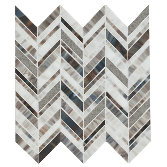 American Olean Stone Theory Gem Chevron 3 Matte Mosaic Tile