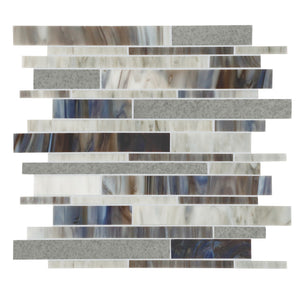 American Olean Stone Theory Gem Stacked Random Linear Matte Mosaic Tile