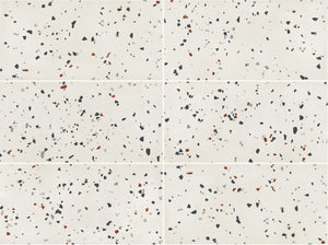 American Olean Color Story Floor Designer White Speckle Rectangle 12x24 Matte Floor Tile