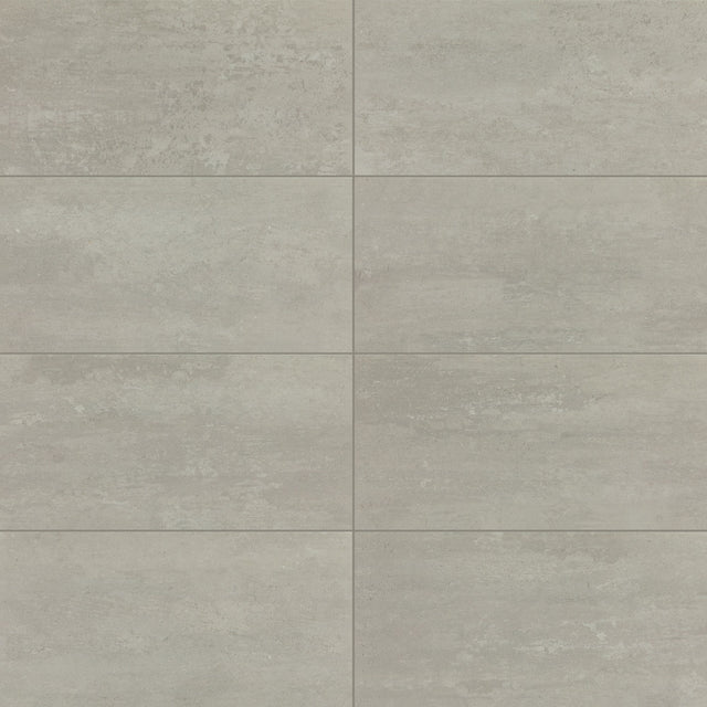 American Olean Theoretical Evolved Quiet Gray Rectangle 12x24 Stepwise Matte Floor Tile